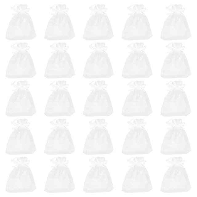 100 Pcs Clear Gift Bags Jewelry Gift Bags Drawstring Organza Pouches Gift Jewelry Bags Organza Gift Bag