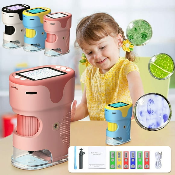 Sentmoon Boy Toys Age 4 Dance Recital Gifts Ideas Christmas Toys for Kids Handheld Portable Screen Camera Microscope Children Science Secondary School Students Toys Can See 1000 Times
