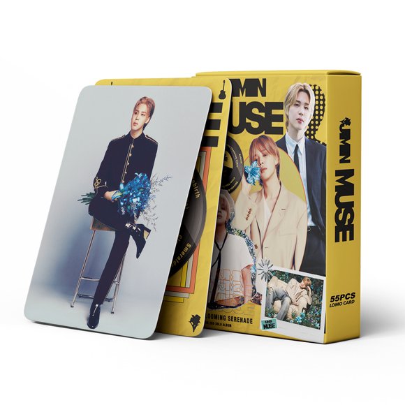 55 Kpop BTS Jimin new solo album photo cards (Muse) surrounding Lomo cards