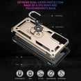 thumbnail image 3 of Samsung Galaxy S21+ 5G Case, Dteck Hybrid Rugged Shockproof Case with 360 Degree Rotation Ring Holder Finger Kickstand for Samsung Galaxy S21+ / S21 Plus,Gold, 3 of 8