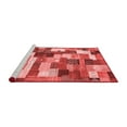 thumbnail image 2 of Ahgly Company Machine Washable Indoor Round Checkered Red Modern Area Rugs, 7' Round, 2 of 4