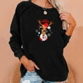 thumbnail image 3 of MIUOWANP Women's Long Sleeve Tops Christmas Fashion Women's Casual Long Sleeve Printed Ladies Short Sweatshirts Tops, 3 of 4