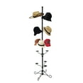 thumbnail image 1 of FixtureDisplays 5-Tier 15 Hat Rotating Hat Display Rack Free Standing Headwear Wig Rack Metal Floor Rack for Caps, Wigs & Hats 22X22X73" 10101, 1 of 12