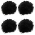 thumbnail image 1 of Paquete de 4 Micrófono Furry Parabrisas Parabrisas Muff Mic Furry Cover Negro shamjiam Manguito peludo para micrófono, 1 of 8