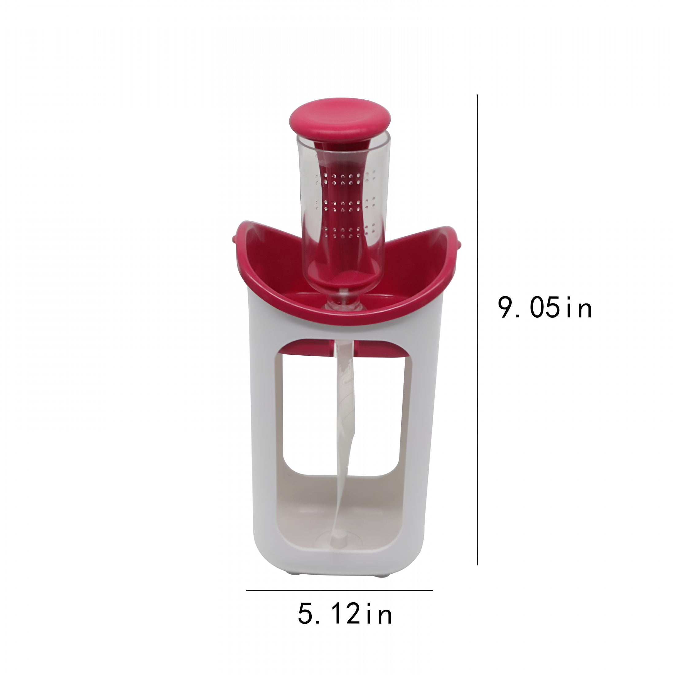 ACDANC 2026 New Baby Food Maker with 10 Reusable Pouches-Manual Fruit&Vegetable Puree Squeezer-Non-Slip Base,Portable Design for Homemade Baby Food-Red Blue(9.06X5.12X3.74In)