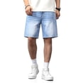 thumbnail image 6 of GINGTTO Men's Relaxed Fit Baggy Denim Shorts, 6 of 10
