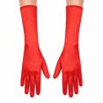 thumbnail image 2 of Unique Bargains 1 Pair Party Gloves Elegant Mid-Length Stretch Satin Long Opera Party Gloves 14.96"x4.72" Red, 2 of 5