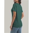 thumbnail image 4 of Womens Short Sleeve Basic Shirts Crewneck Tees Loose Fit Fashion Tops Casual Summer Clothes, 4 of 6