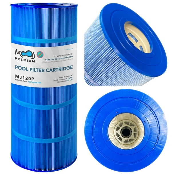MADE IN USA Premium Filter Cartridge Replaces Hayward C1200, CX1200RE,  Pleatco PA120, Unicel C-8412, Filbur FC-1293, Clearwater II 125, PA120-M  Waterway Pro Clean PCCF-125 Asepsis-Infused Pool Filters - Walmart.com