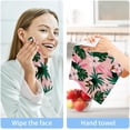 thumbnail image 7 of GZHJMY 4PCS Tropical Birds and Palm Leaves Towels Cotton Washcloths Set,Quick Drying & Absorbent Soft Bathroom Hand Towel Lightweight & Portable Fingertip Towel, 7 of 7