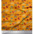thumbnail image 1 of Soimoi Polyester Crepe Fabric Mix Fruits Print Fabric by The Yard 52 Inch Wide, 1 of 3