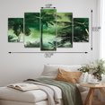 thumbnail image 4 of Designart "A Monochrome Paradise with Palm Trees I" Tropical Metal Wall Décor Set, 4 of 5