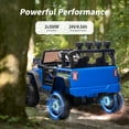 thumbnail image 2 of Outfunny 24V Kids Ride on Toy, Ride on Truck Electric Car for Kids with Remote Control, Bluetooth, Blue, 2 of 8