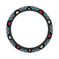 thumbnail image 2 of YFYANG Universal Elastic Vintage Bohemian Stripes Car Steering Wheel Cover, Non-Slip Sweat Absorbent, 2 of 8