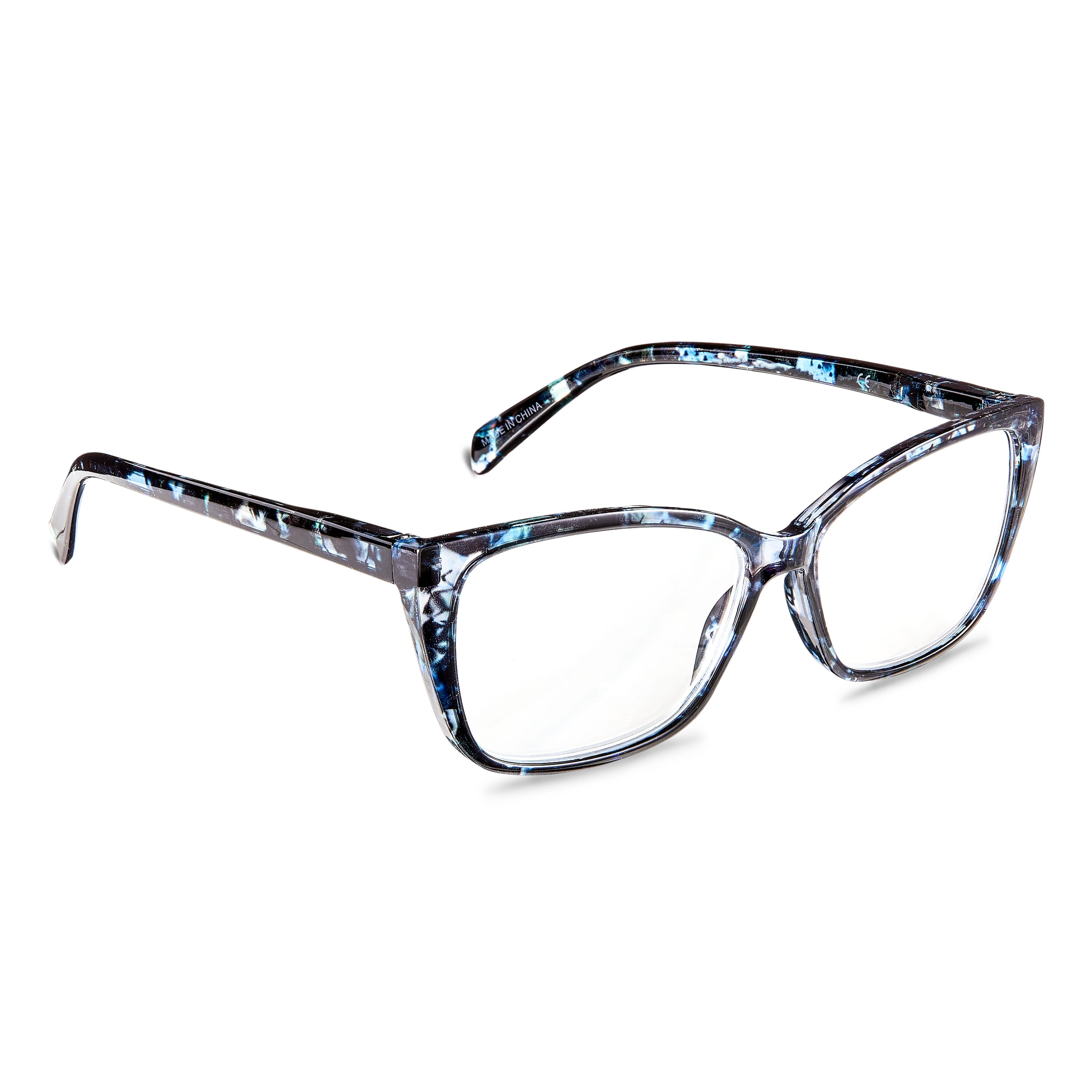 Equate Women's Orchid Cateye Reading Glasses with Case, Blue