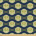 thumbnail image 2 of Ambesonne Nautical Fabric by the Yard Upholstery, Ocean Vibes Anchor Print, 10 Yards, Indigo Pale Coffee, 2 of 5