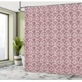 thumbnail image 4 of Ambesonne Japanese Art Shower Curtain, Fish Scale Lines Motif, 69"Wx84"L, Dried Rose, 4 of 4