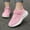 Pink, variant on Children's Fashion Mesh Lace Up Sneakers Color Matching Casual Comfortable Running Shoes Athletic Shoes For Girls Size 11,Pink