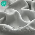 thumbnail image 6 of Lidoloka Luxury Lyocell Bed Sheets Set 4Pcs King Size for Adult,Cool&Soft,16" Deep Pocket,Gray, 6 of 7