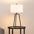 thumbnail image 2 of Henn&Hart 14" Blackened Bronze Metal/Fabric Table Lamp, 2 of 9