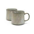 thumbnail image 2 of Kook Glazed Ceramic Coffee Mugs, 15 oz, Java/Slate, Set of 2, 2 of 4