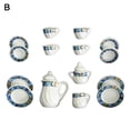 thumbnail image 2 of Walbest Doll House Miniature Mini Ceramic Tea Set Model, Dollhouse Food Play Scene Model Fairy Garden Decor Ornaments, 2 of 7