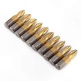 thumbnail image 4 of 10-Pack S2 Steel Cross Head Screwdriver Bits, 1/4" Hex Shank, 25mm Length, Titanium Coated, Magnetic & Anti-Slip Design, 4 of 5