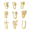 thumbnail image 2 of Fake Nose Rings, Exquisite Adjustable Faux Nose Rings  For Daily Wear Gold, 2 of 8