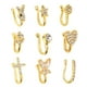thumbnail image 2 of 9 Piezas de Anillos Falsos para la Nariz Brillantes a la Moda sin Piercing Kit de Clip para la Nariz Anillos Falsos para la Nariz para Mujeres Espárragos de Nariz Falsos ANGGREK Otros, 2 of 8