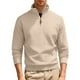 thumbnail image 2 of pstuiky Camisas para hombre de manga larga, Blusa/camiseta informal y moderna de terciopelo de punto con cuello alto y cremallera para hombre, de color liso Tops de talla grande para hombre xxl, 2 of 9