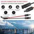 thumbnail image 3 of MOOKEERF Solar Panel to SAE Adapter Cable - 100FT 10AWG Solar Extension Cable for RV Solar Panel Caravan Battery Charger Kit with SAE Polarity Reverse Adapter, 3 of 5