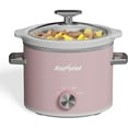 thumbnail image 1 of TEMOGU-Sunvivi 2 Quart Slow Cooker, Small Slow Cooker with Removable Ceramic Pot, Food Warmer with 3 Heating Settings & Dishwasher Safe Glass Lid, Pink, 1 of 4