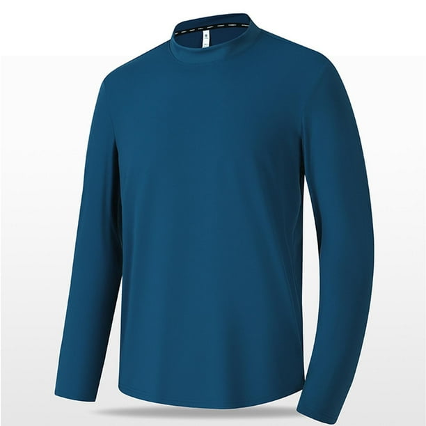 pstuiky mangas largas para hombre, Camiseta informal de cuello redondo para hombre, camiseta deportiva informal falsa, camiseta de cuello redondo de manga larga camisetas de hombre xl