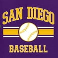 thumbnail image 6 of Wild Bobby City of San Diego Baseball Fantasy Fan Sports Men's T-Shirt, Purple, Small, 6 of 6