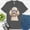 Asphalt, variant on Patriotic Poodle Dog T-Shirt, Cute USA 4th of July Dog Lover Tee, Ash, M