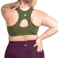 thumbnail image 2 of Rainbeau Curves Plus Grace Front Zip Sport Bra, Green 14/16, 2 of 2