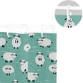 thumbnail image 5 of FREEAMG Sheep Shower Curtain with Hooks, Waterproof Washable Fabric Shower Curtain for Bathroom Bathtub Decor, 60 x 72, 5 of 6