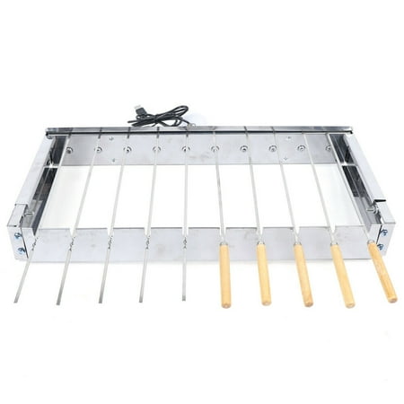 Automatic BBQ Flipping Rotating Rotisserie Grill Stainless Steel Skewers Shelf Commercial Broiler with Flip Function Grill for Picnic and Camping Flipping Portable Grill