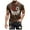 Brown, variant on LUOGENLI Male T-shirts for Mens Men's Fashion Expression Printed T Shirt Casual Comfortable Top T-shirts for Men Graphic Tee Summer Clothes T-shirts for Men Graphic Tee Summer Clothes Navy L
