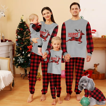

Family Christmas Pyjamas Set - Matching Christmas Pjs for Family Christmas Pyjamas Family with Green Plaid Pyjama Xmas Matching Pjs for Couples Adults Kids/Women-7XL