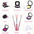 Eleanos 21Pcs Girls Fake Makeup Kits with Box Children Play House Toys