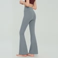 thumbnail image 4 of ZKunhua Flare Yoga Pants for Women Soft High Waist Bootcut Leggings Solid Color Workout Pants, 4 of 5