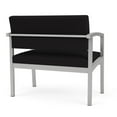 thumbnail image 5 of Lesro Lenox Steel Fabric Bariatric Waiting Room Guest Chair in Silver/Open House Black, 5 of 5