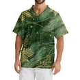 thumbnail image 5 of Wutalume Men's Casual Short Sleeve V-Neck Shirt, Christmas Print with Front Pocket, Lightweight Workwear Top for Carers, Nurses and Daily Wear,Army Green L, 5 of 5