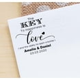 thumbnail image 3 of Printtoo Roound Personalized&nbsp;Black Self Inking Opner Favor Stamp Custom The Key To Happiness Is Love Rubber&nbsp;Stamper-45 mm, 3 of 6
