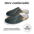 thumbnail image 6 of Daiia Starry Sky Cloud Wolf Print Women’s Fuzzy Slippers Memory Foam Lightweight House Shoes Cozy Loafer Flannel House Shoes-44/45, 6 of 7