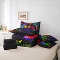 thumbnail image 6 of Castle Fairy Adults Female Men Abstract Gradient Skull Twin Bedding Sets 7-Piece,Bohemian Starry Sky Bedding Comforter Set Microfiber,Gothic Style Animal Breathable Sheet Sets,Ultra Soft Home Decor, 6 of 8