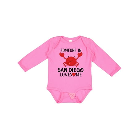 

Inktastic Someone in San Diego Loves Me Gift Gift Baby Boy or Baby Girl Long Sleeve Bodysuit