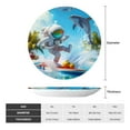 thumbnail image 2 of Gaeub Astronaut Tropical Dolphin Print Ceramic Plate,Dinner Plates,Bone China Decorative Plates with Display Stand,Art Ceramic Ornaments for Wall Hanging Decoration-8in, 2 of 6