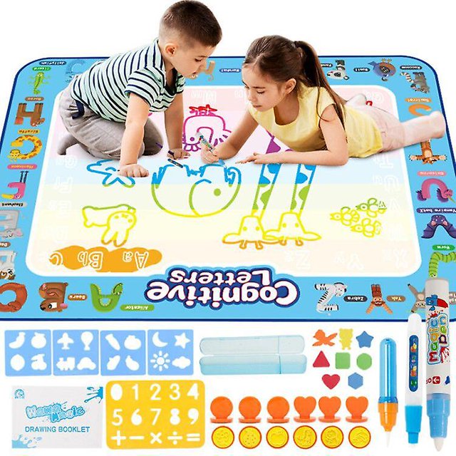 Water Doodle Mat 100 * 80 cm Gran Water Drawing Mat, Drawing Painting Mat con Water Doodle Pens Feliz Sencillez